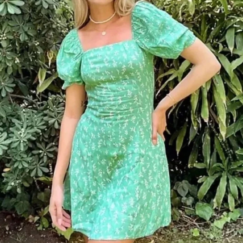 & Other Stories floral print mini dress. Size 2